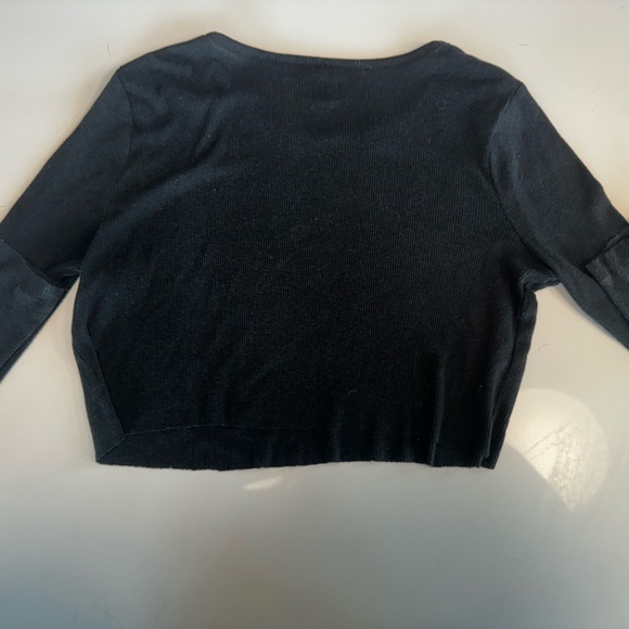 BDG: Urban Outfitters black ribbed cropped long sleeve - Picture 2 of 3